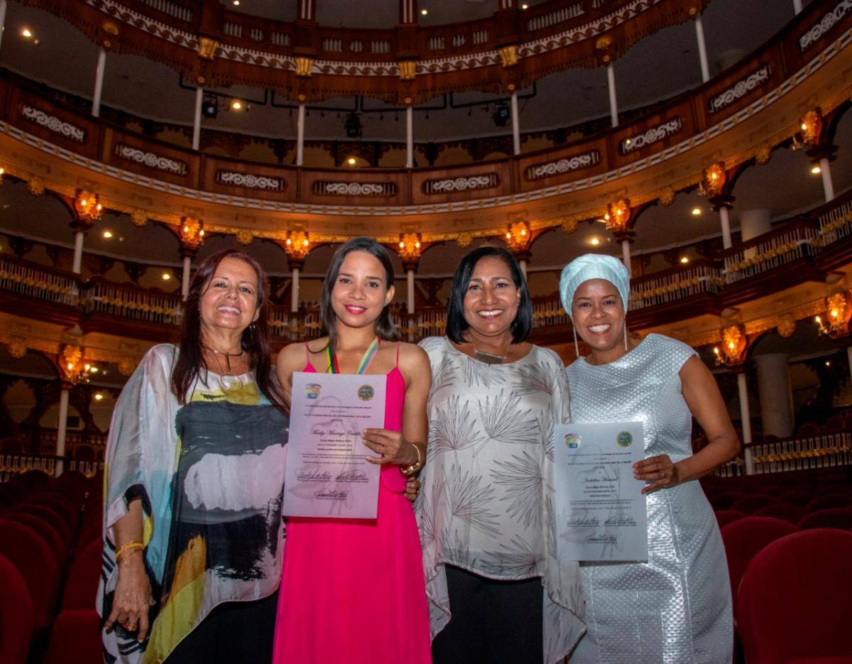 Carmen Sánchez, Marlys Marrugo, Mercedes Susana Romero y Jackeline Howard.
