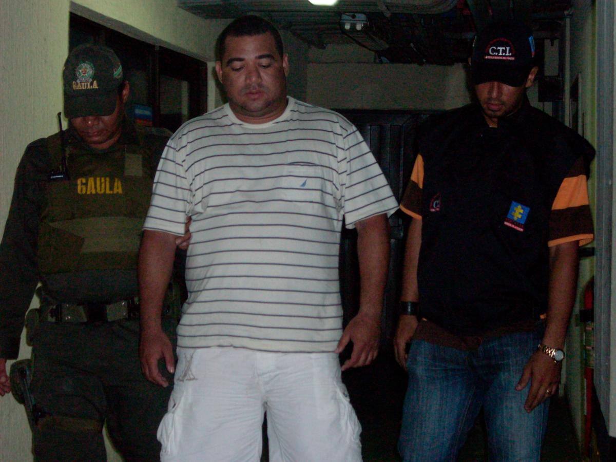 Alex Simanca en su captura en 2009 en Cartagena.
