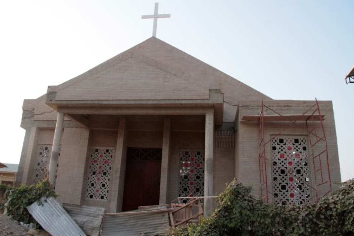 La nueva iglesia de Colombiatón será entregada a los parroquianos el próximo domingo. ZENIA VALDELAMAR - EL UNIVERSAL