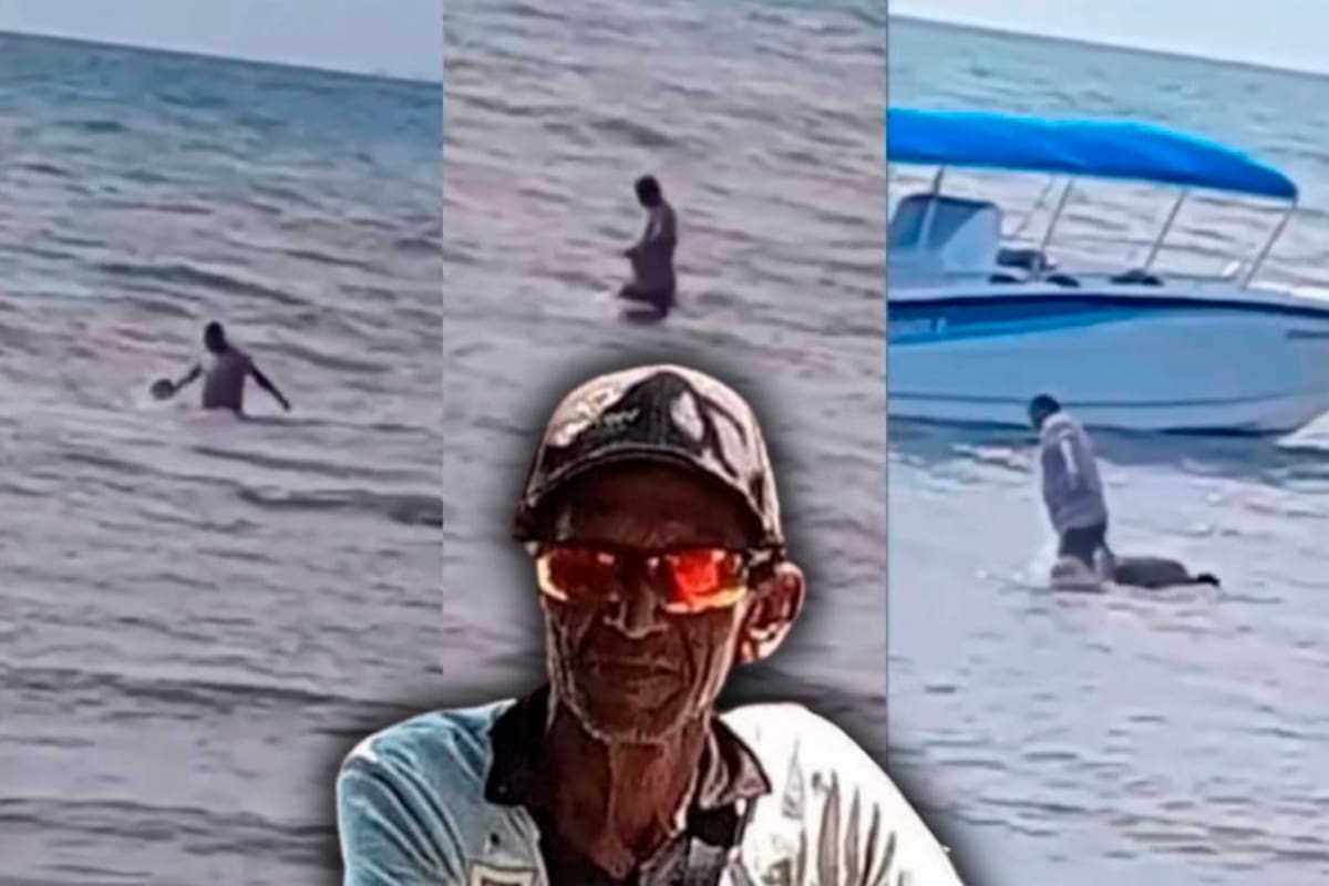 (Video) La atroz muerte del hombre que ahogaron en el mar y que nadie evitó