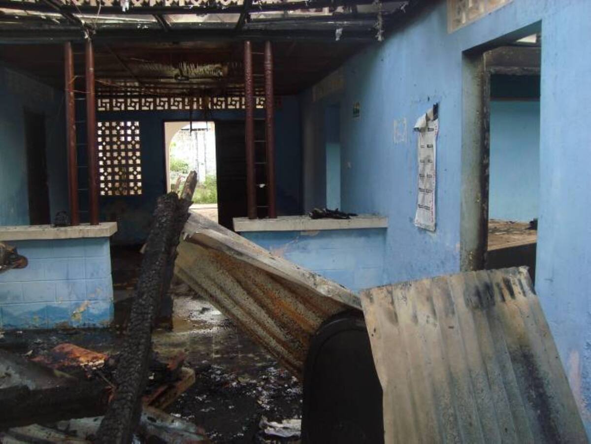 El Juzgado Promiscuo Municipal de Córdoba fue destruido por las llamas.