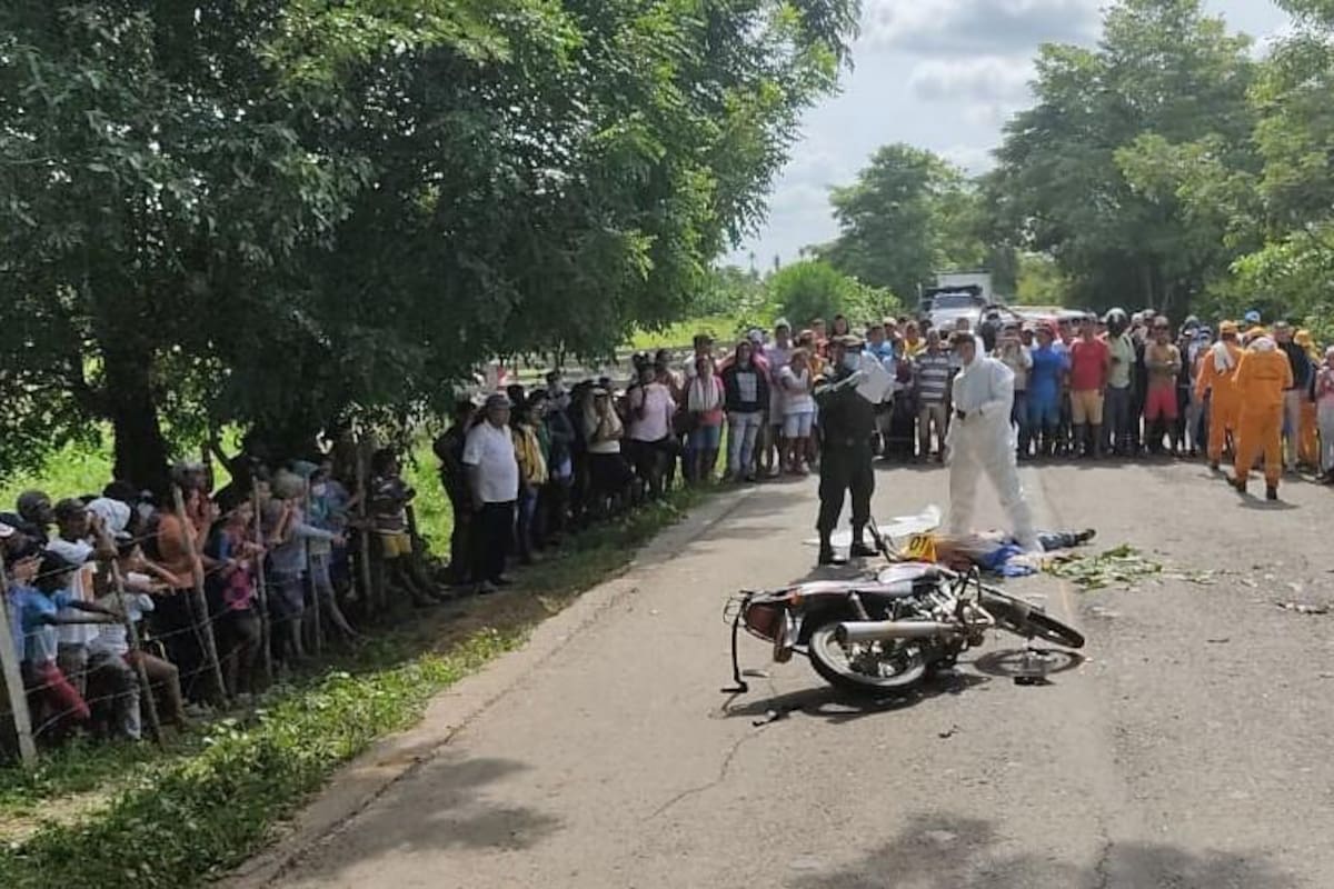 Motociclista pierde la vida entre en la vía San Marcos-Majagual