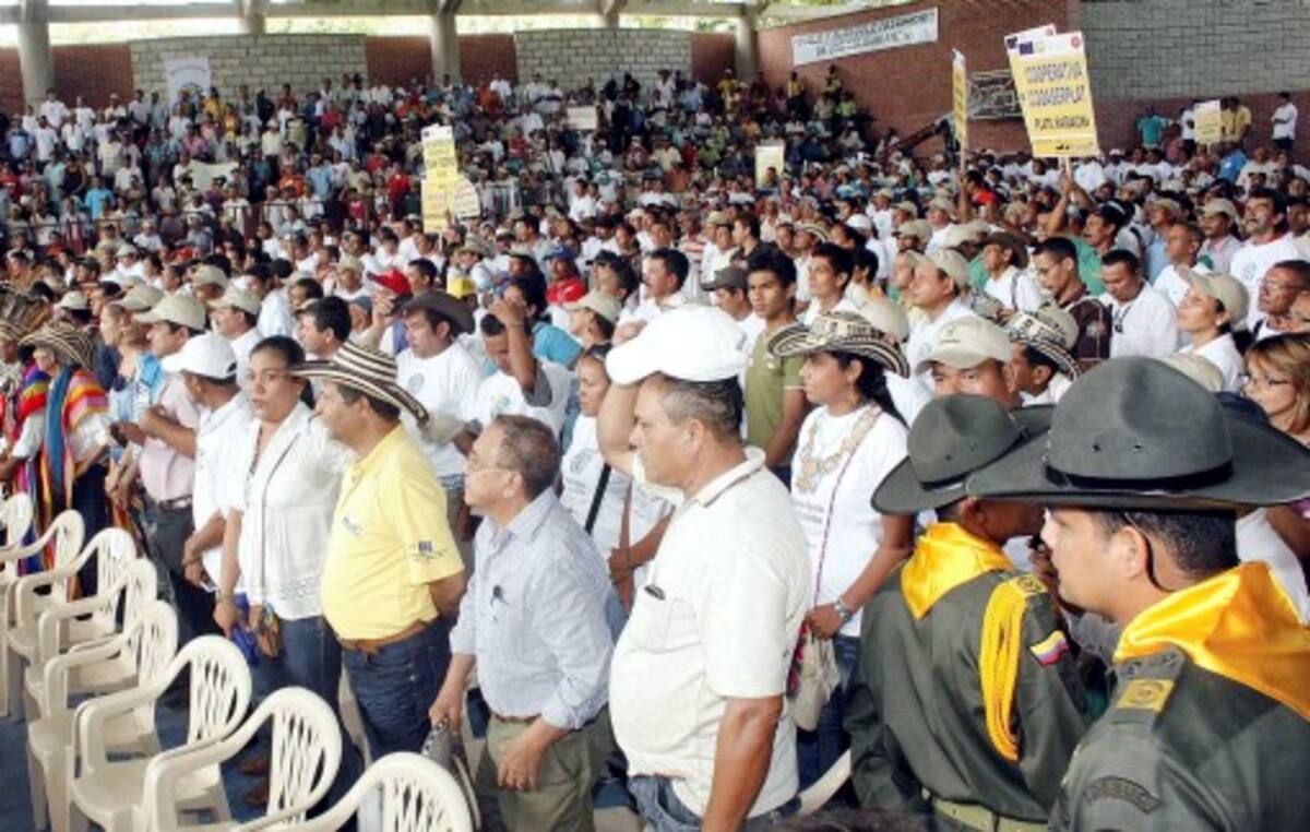 Campesinos de diferentes regiones participaron en el Encuentro en el polideportivo Las Delicias.