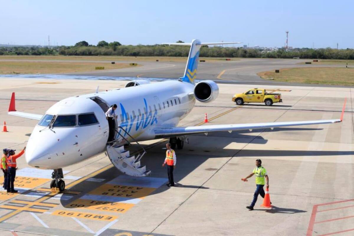 Llega al Ernesto Cortissoz el primer vuelo de Aruba Airlines