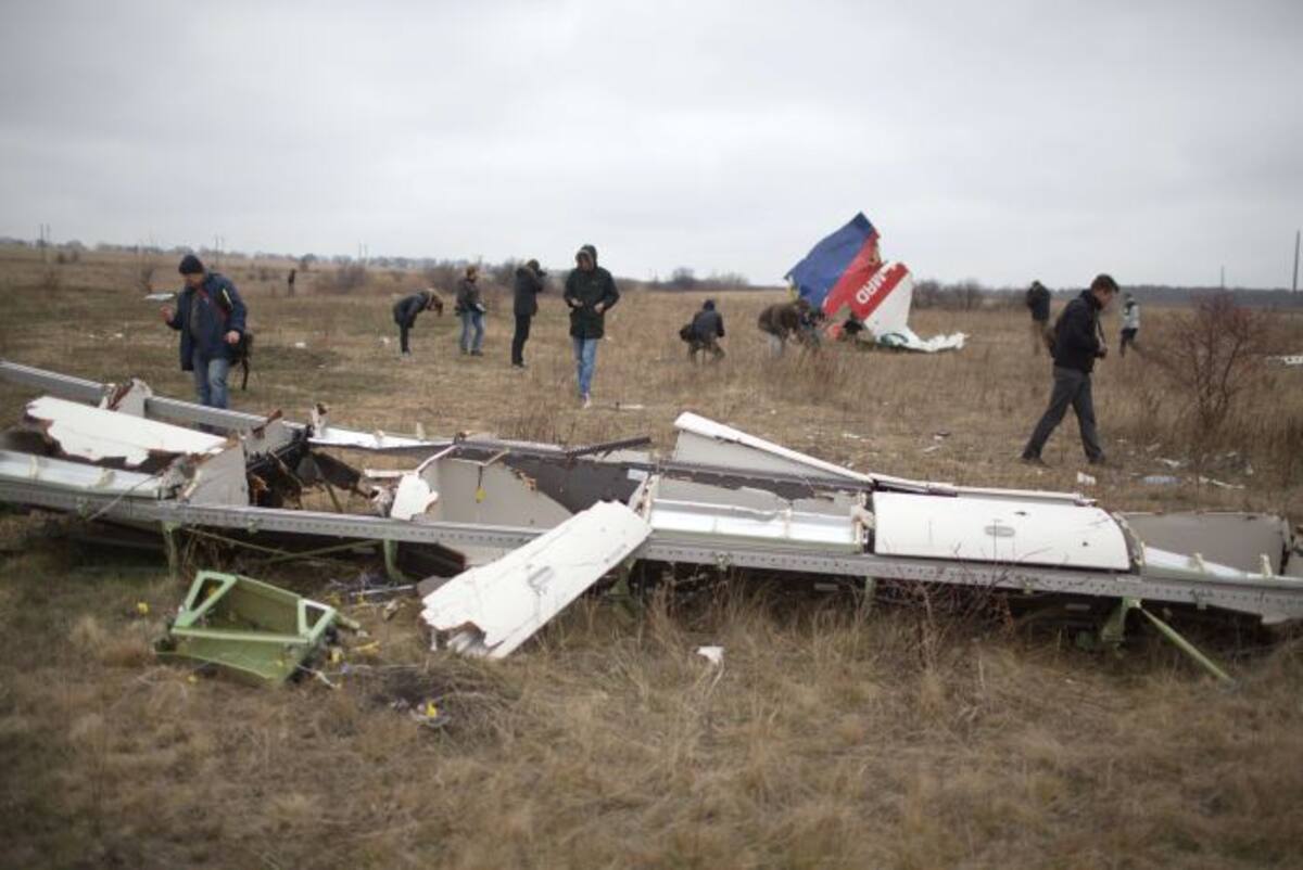 Restos del Boeing de Malaysia Airlines MH17. AFP MENAHEM KAHANA