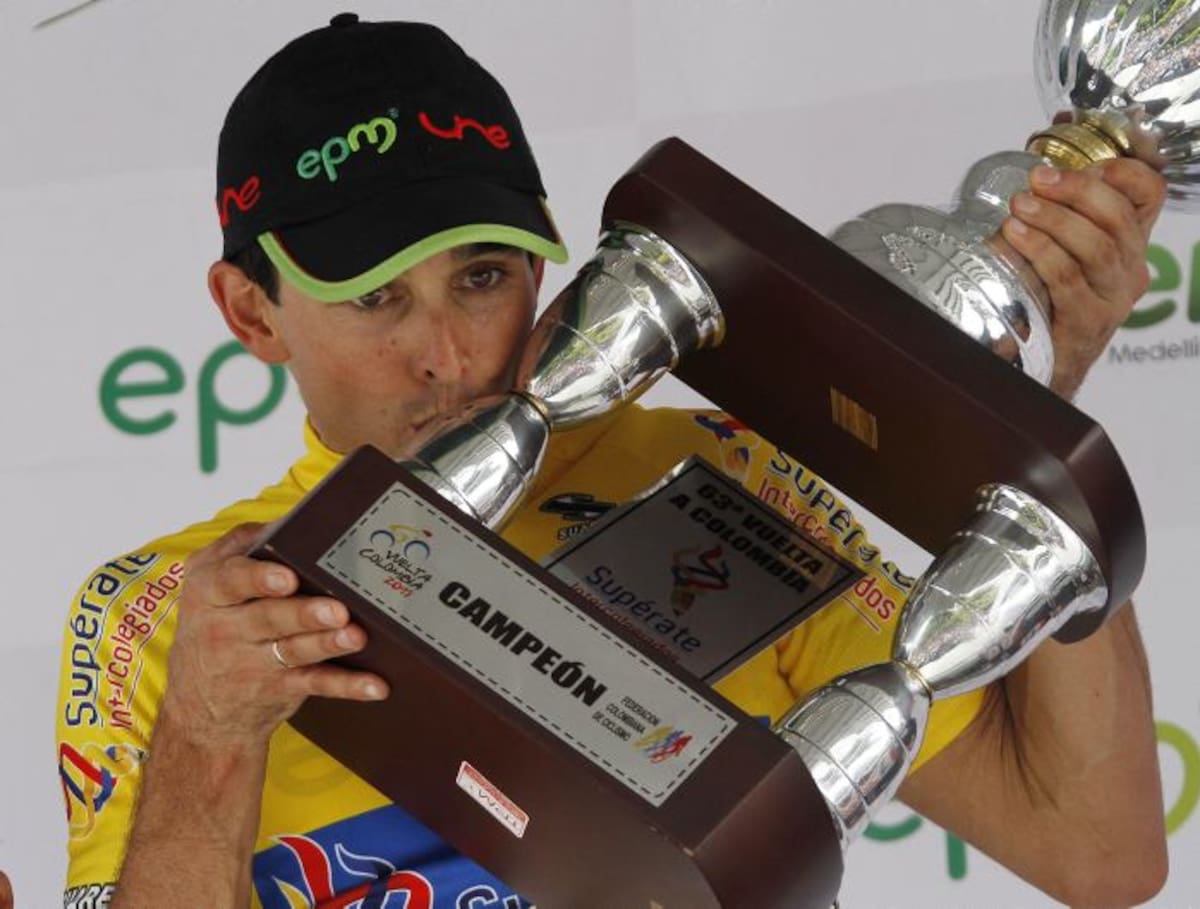Óscar Sevilla, actual campeón de la Vuelta a Colombia. COLPRENSA
