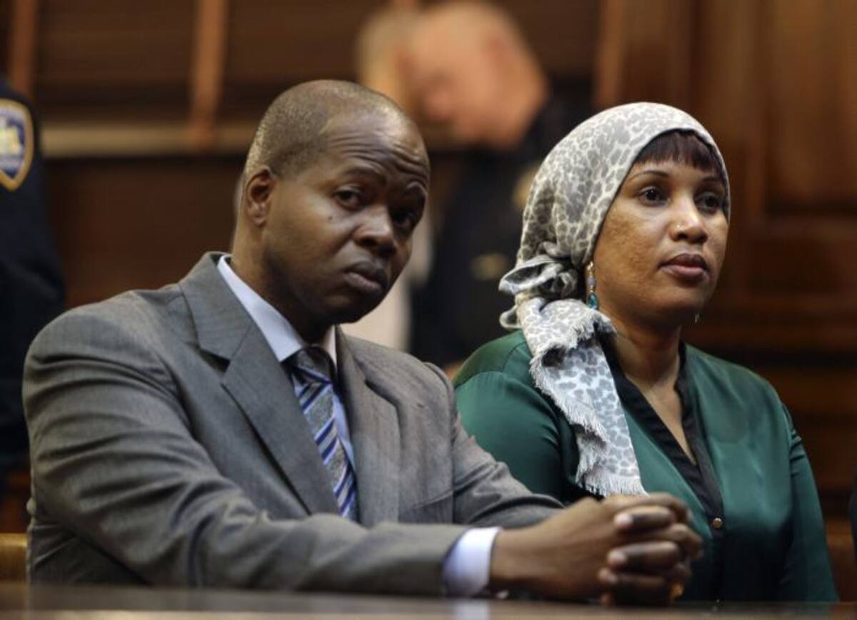 Nafissatou Diallo con su abogago. AP