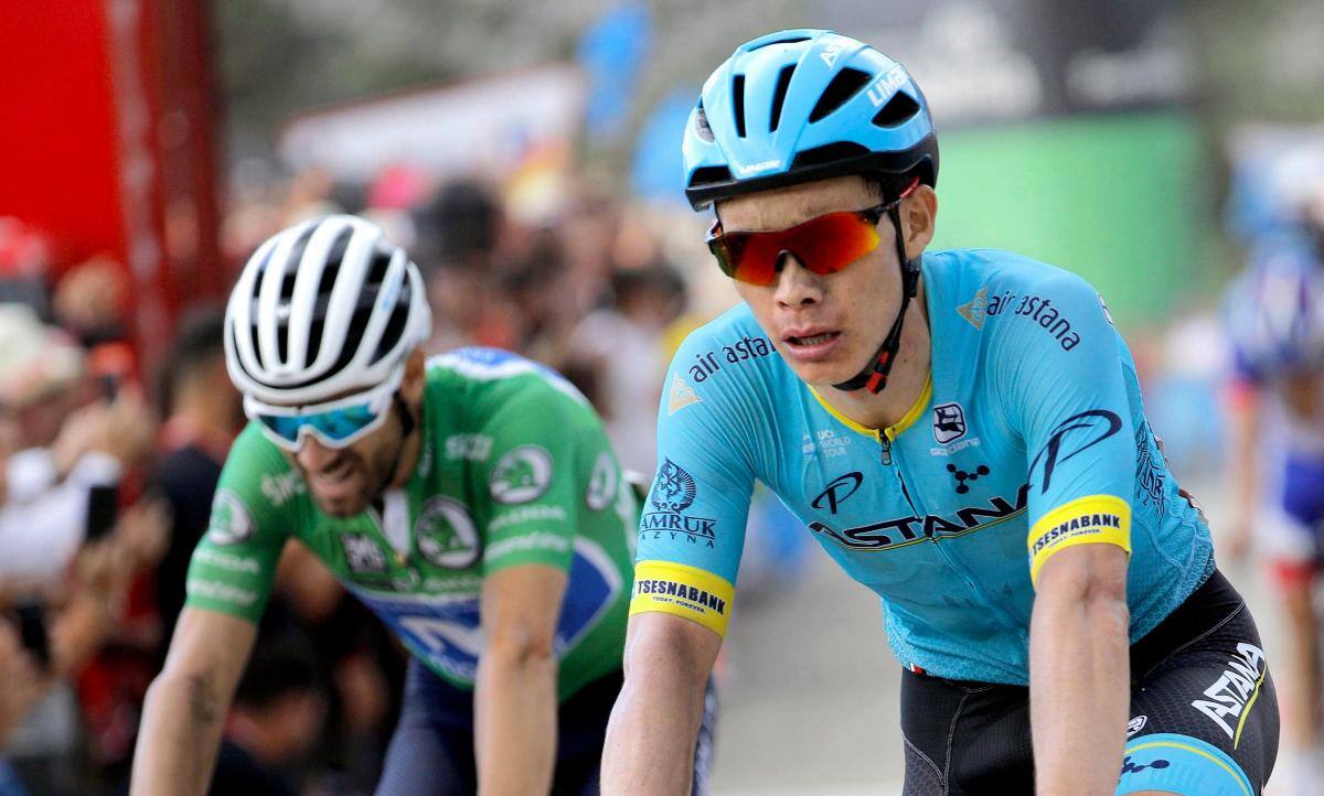 Miguel Ángel López, líder del equipo Astana. //efe