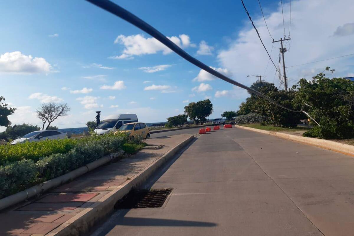 ¿De quién es el cable que lleva 3 días tirado en la entrada de Bocagrande?