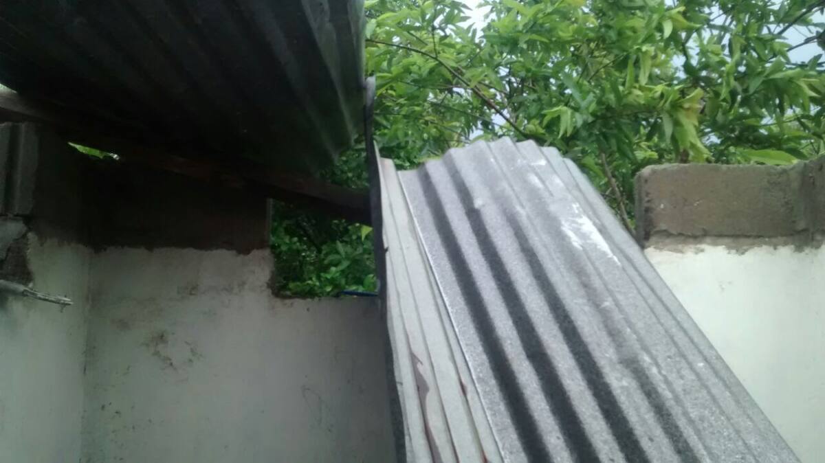 75 casas quedaron afectadas con el vendaval. Cortesía