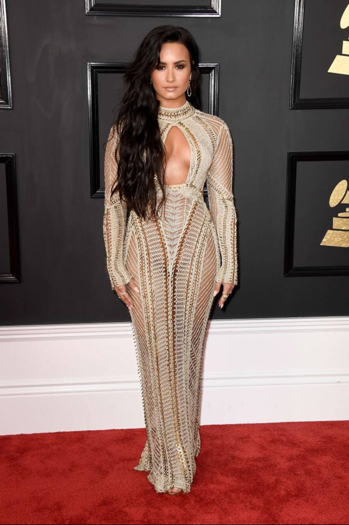 La estrella pop en la gala de los Grammy 2017 AP
