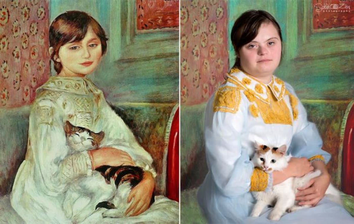 Obras de arte inspiradas en niños con síndrome de down Facebook Soela Zani