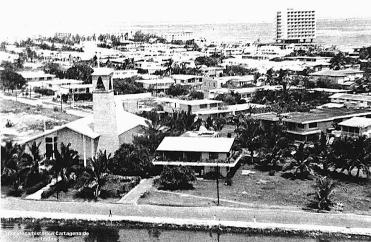 Imagen de la Iglesia de Bocagrande, año 1968. ARCHIVO EL UNIVERSAL
