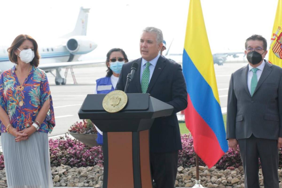 Colombia recibe nuevo lote de vacunas donadas por España