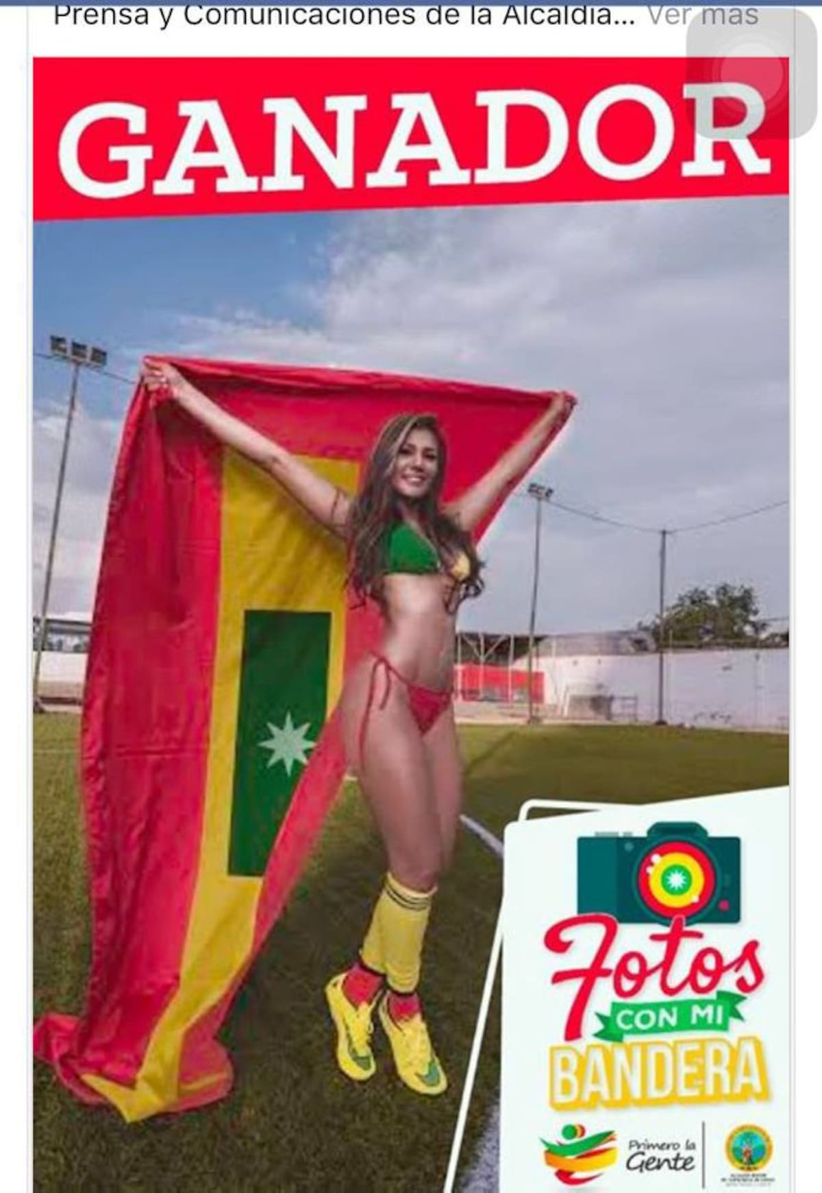 Foto ganadora del concurso y anunciada desde el Fanspage de la Alcaldía de Cartagena. Foto tomada de Facebook
