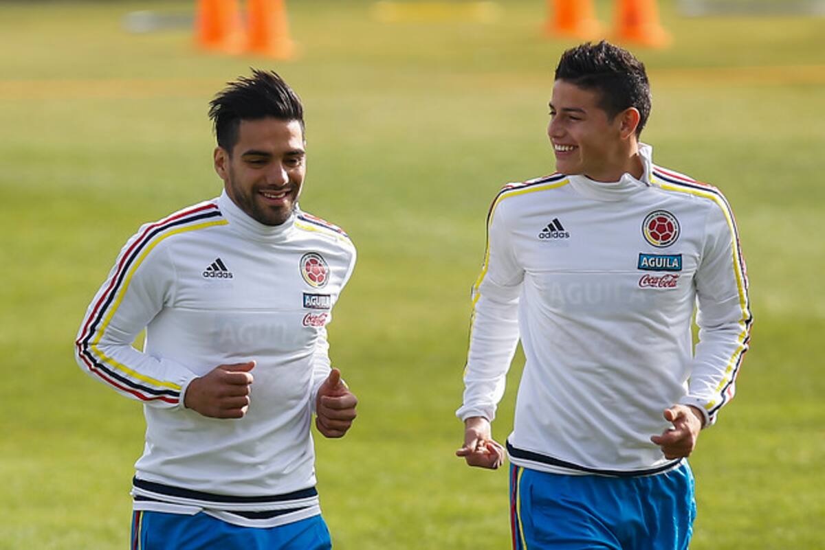 Radamel Falcao García y James Rodríguez. COLPRENSA