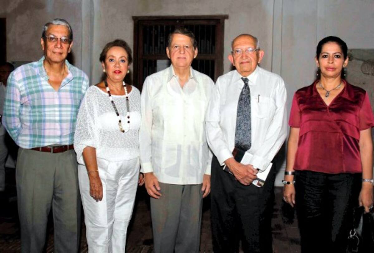 Jorge Dávila Pestana, María Paula Espinosa, León Trujillo, Plinio Apuleyo Mendoza y Piedad Vásquez. Fotos Kailline Giraldo/el universal/