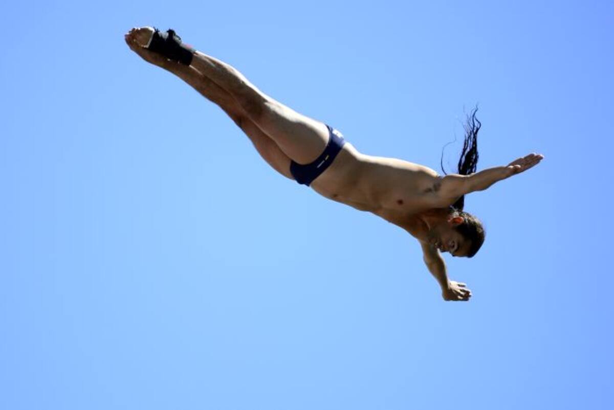 Orlando Duque conquistó el oro en clavados de gran altura en el Mundial de Natación de Barcelona AFP