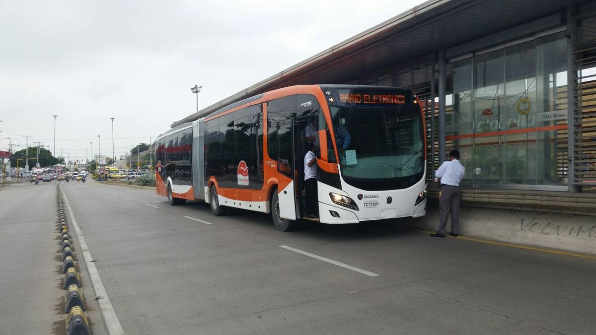 Esta primera semana los recorridos se harán sin pasajeros por la Troncal de Transcaribe y serán de entrenamiento para los conductores. Juan Martín Sánchez Gómez.