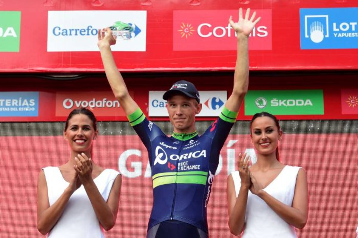 Magnus Cort Nielsen celebra el triunfo. AFP JOSE JORDAN