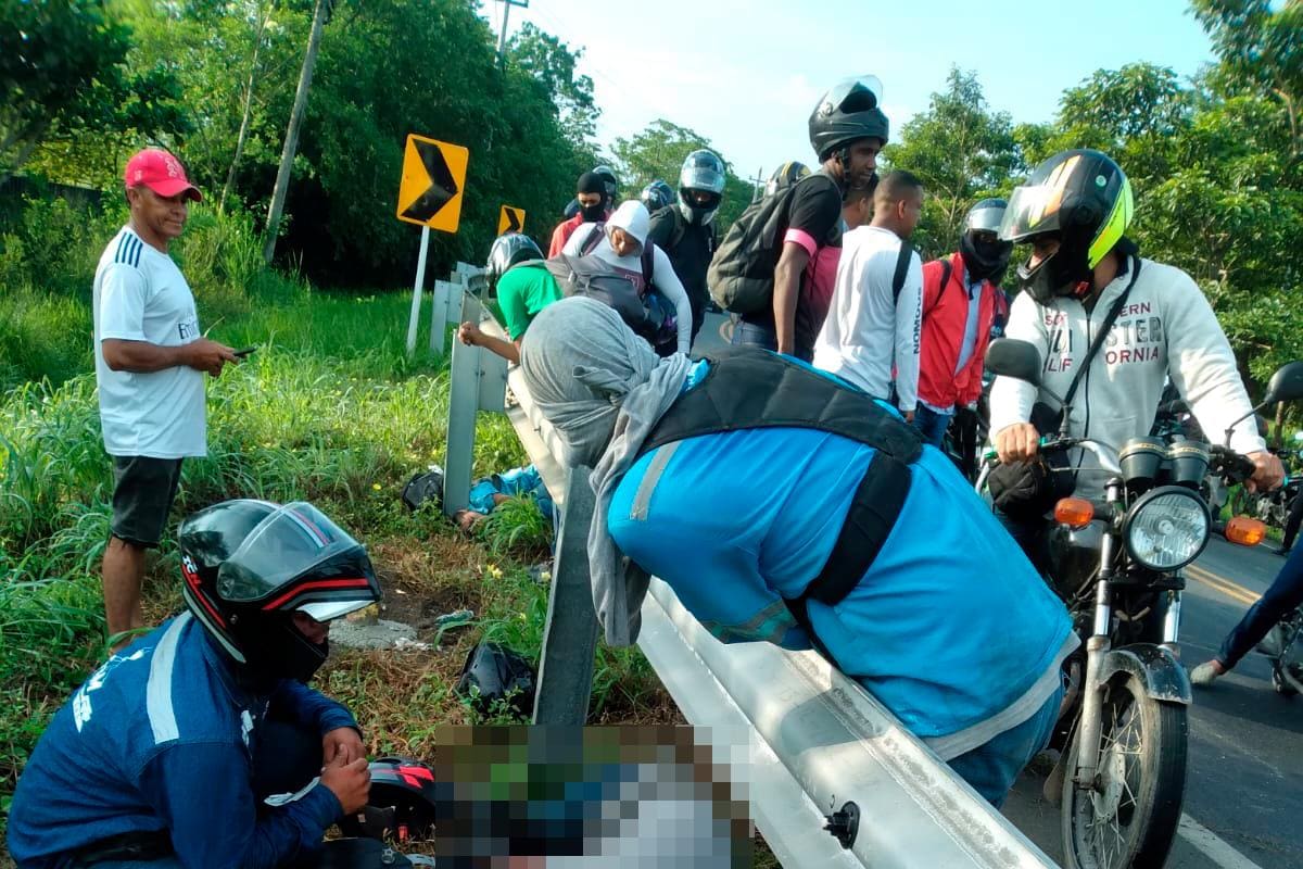 Aparatoso accidente en La Cordialidad dejó a 2 personas heridas