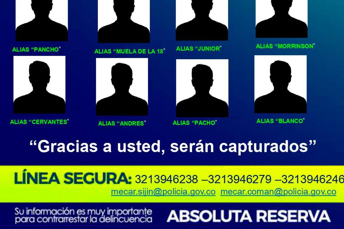 ‘Marrana Gorda’, entre los 12 sujetos que la Policía busca identificar y capturar
