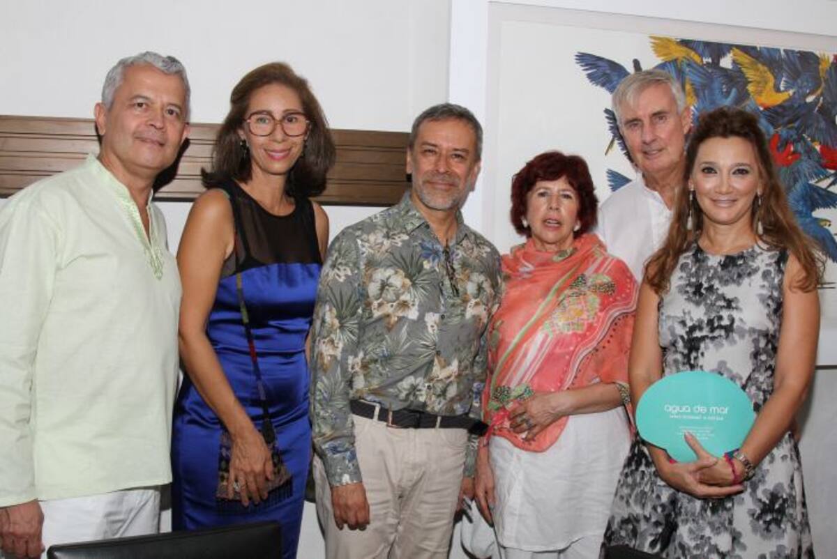 Ernesto Madero, Norma Uparella, el maestro Pedro Ruiz, Silvia Jaramillo, Brian Donnan y Mar Alonso. MARUJA PARRA