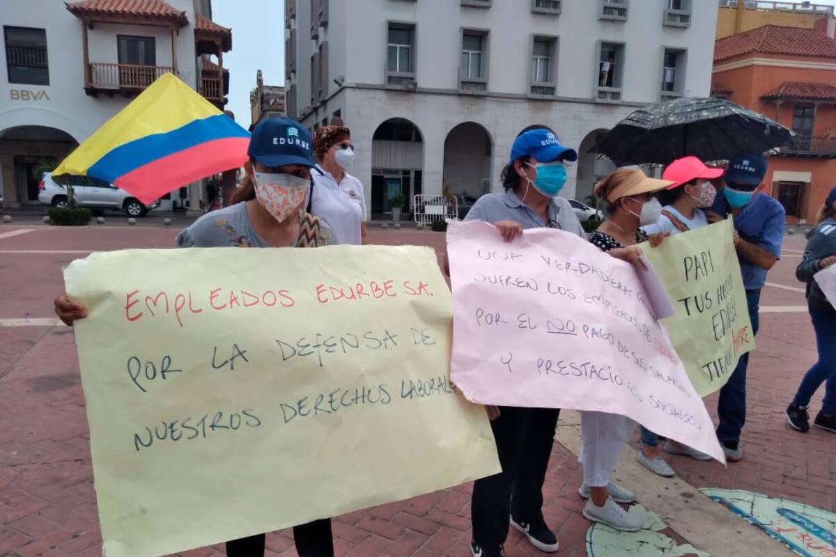 Empleados de Edurbe protestaron otra vez, desde 2019 les adeudan su trabajo