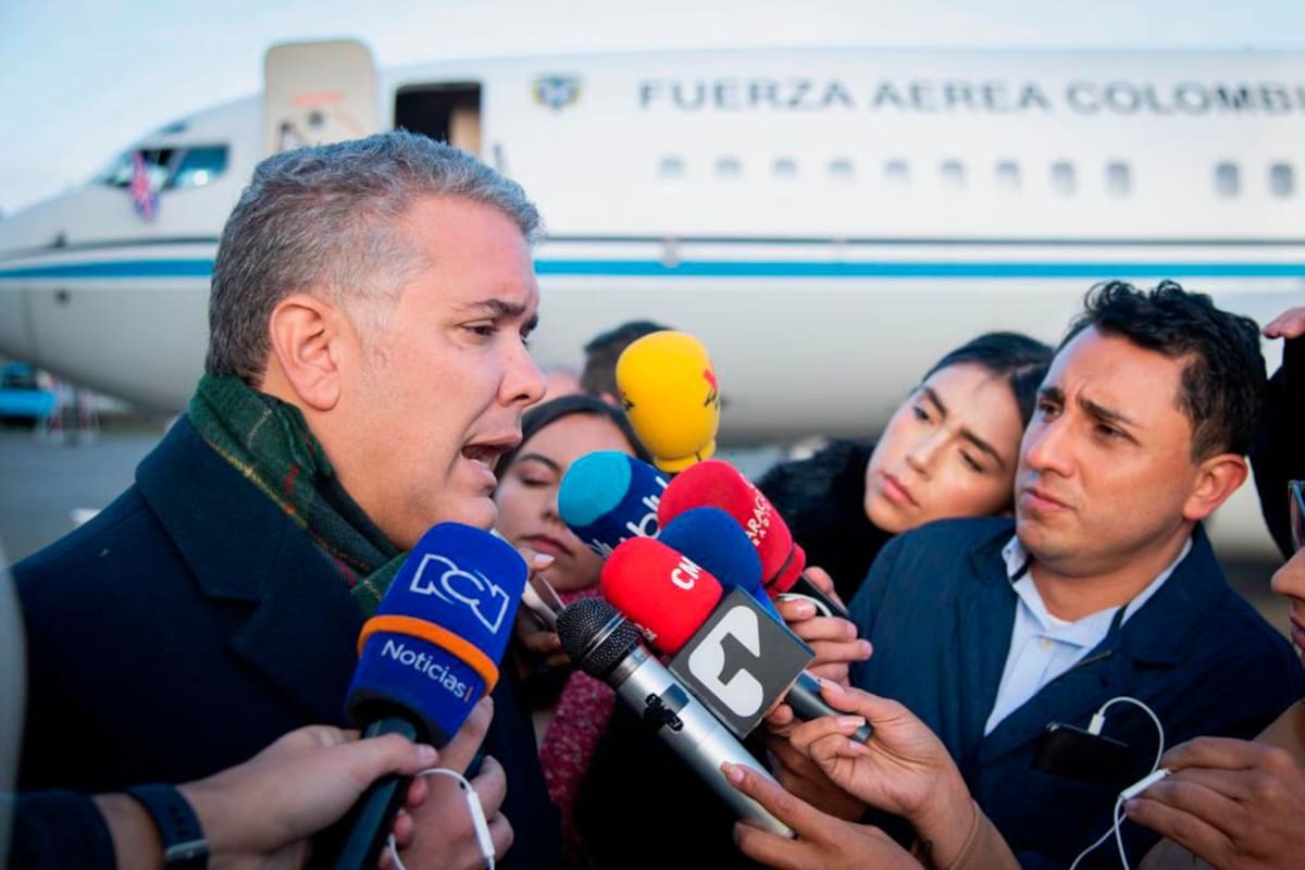 Iván Duque llegó en Londres.