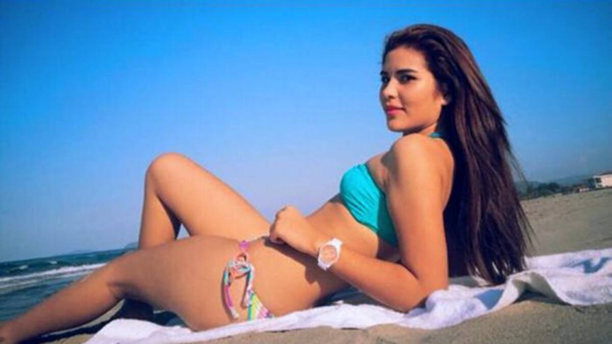 María José en un día de playa. AFP STR