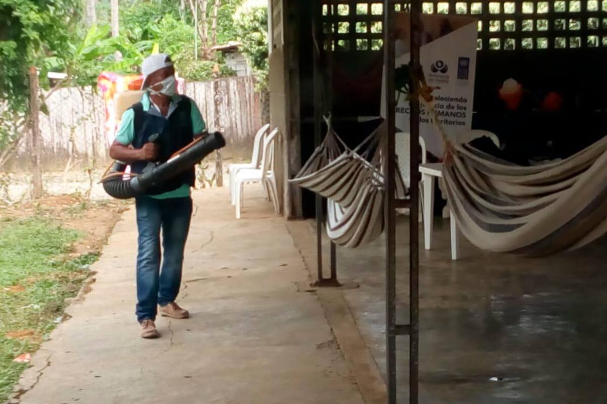 Brote de paludismo en campamento de desplazados en Puerto Libertador