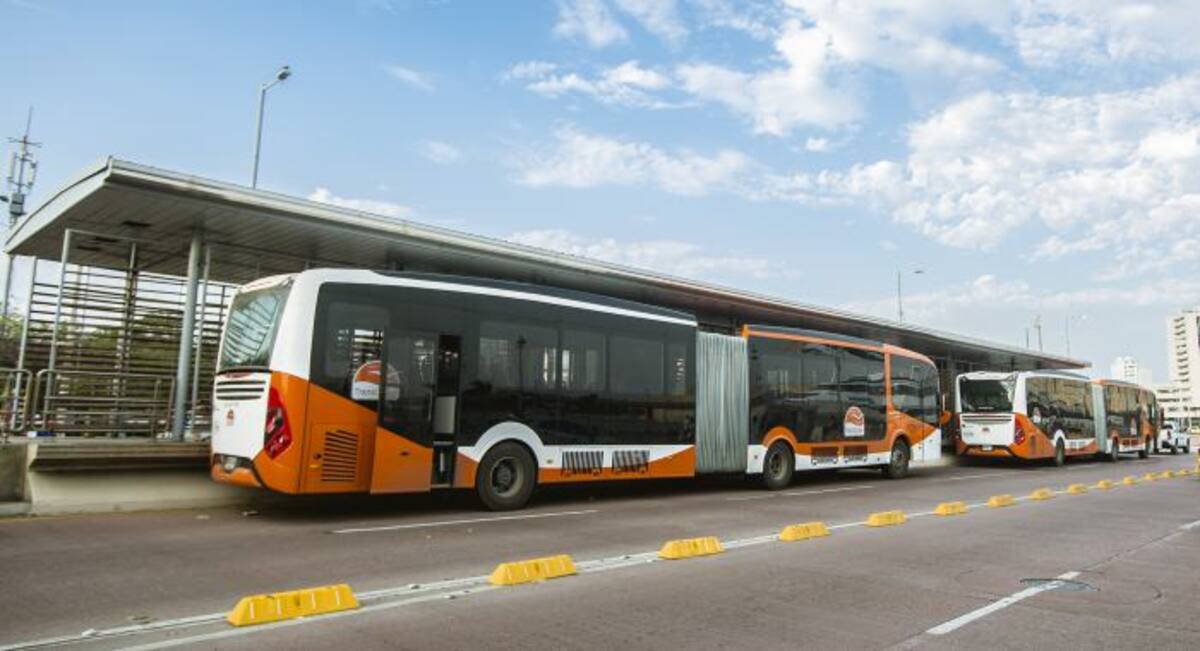 El sistema Transcaribe permitirá movilizar en el día cerca de 465.000 pasajeros de manera eficiente y rápida entre Bocagrande y la zona Sur de la Ciudad. Julio Castaño - El Universal