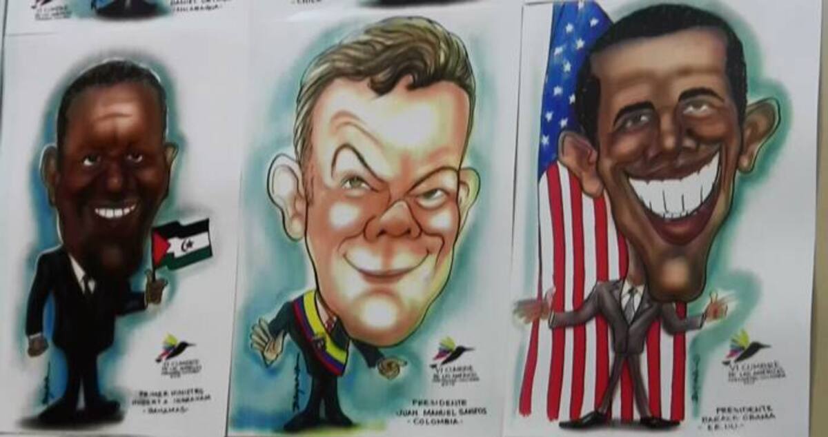 Presidentes de Bahamas, Colombia y Estados Unidos. ALEXANDRA CLAVIJO - ELUNIVERSAL.COM.CO