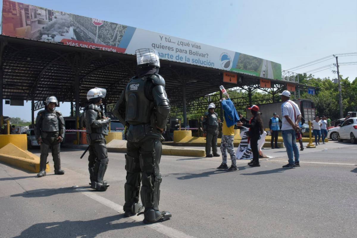En vivo: caos en peaje de Turbaco tras reactivación de cobro