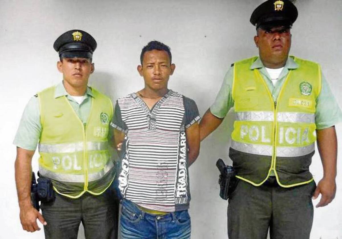 Esneider José Pérez Contreras, cayó por hurto de celular.