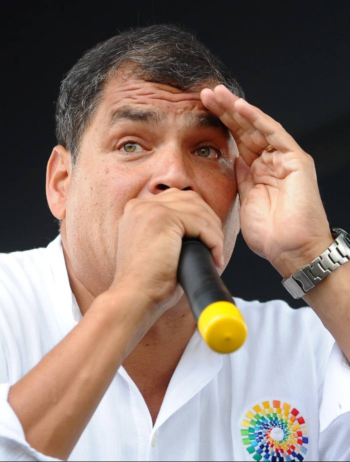 Rafael Correa no consideró el pedido de retirar al embajador Rodrigo Riofrío AFP RODRIGO BUENDIA
