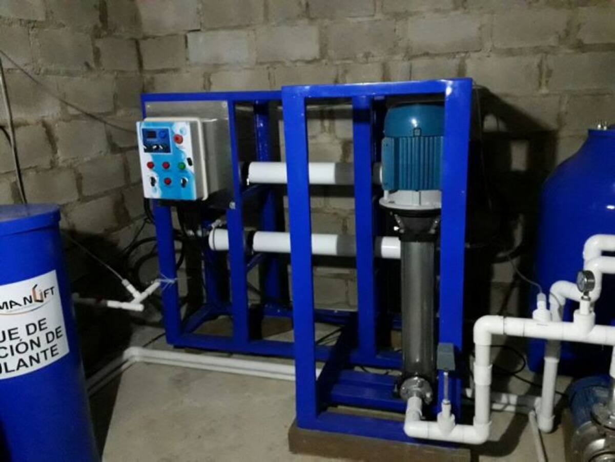 El filtro tiene una capacidad de filtración de 10 mil litros por día, la cual es más que suficiente para brindar una solución definitiva en la Fundación El Shadday. Cortesía