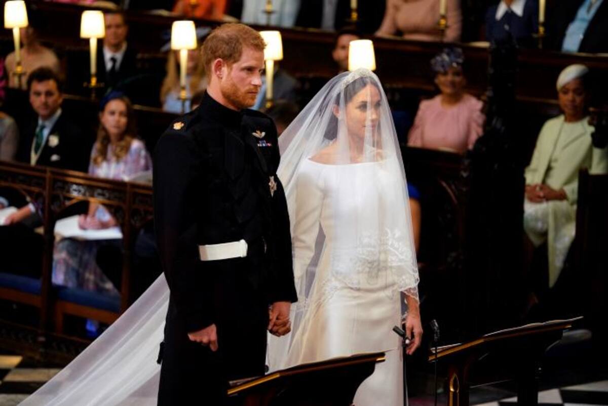 Momentos de la boda del príncipe Enrique y Meghan Markle. AP