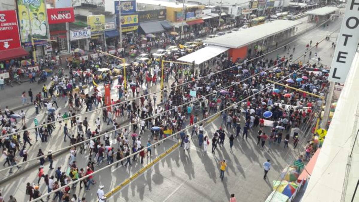 Así transcurrió la marcha de los estudiantes. Oscar Díaz