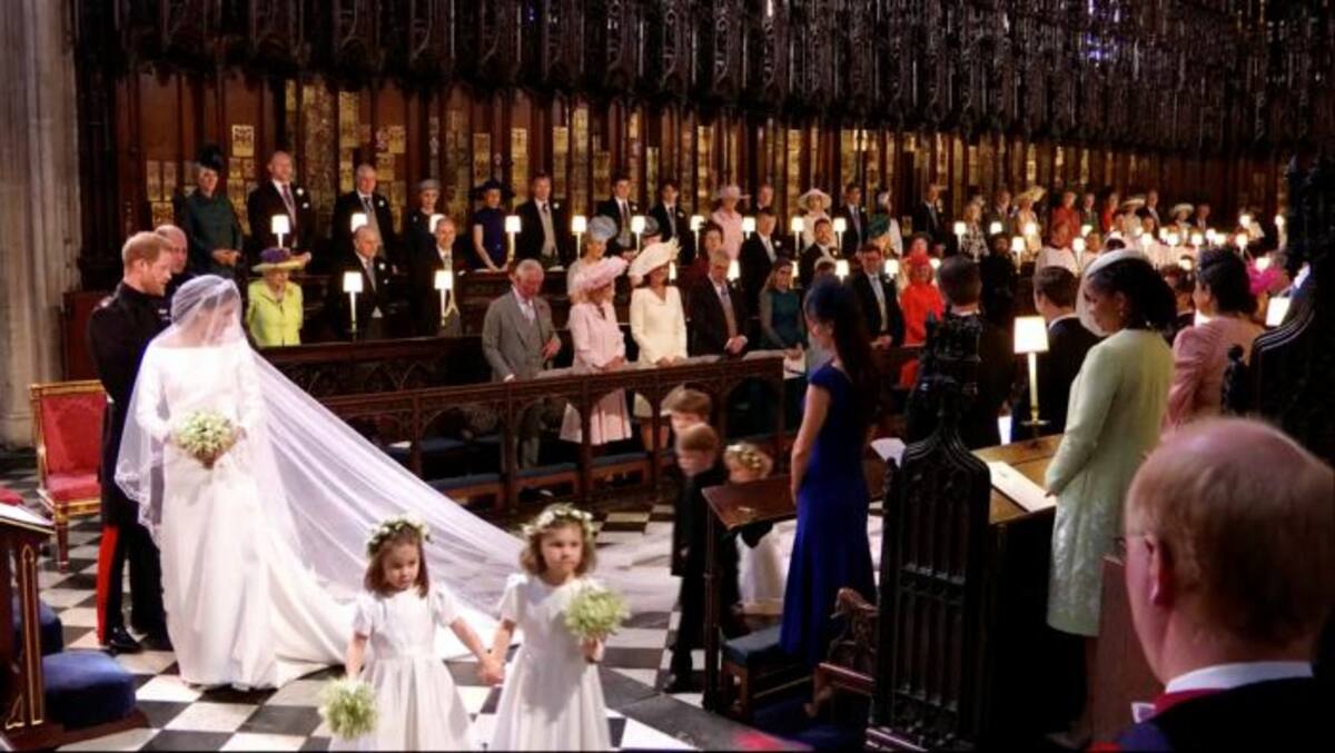 Momentos de la boda del príncipe Enrique y Meghan Markle. AP