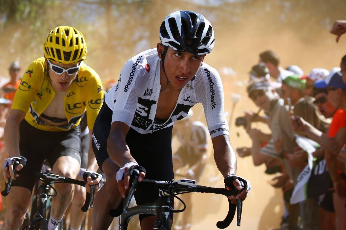 Egan Bernal, jefe de filas del equipo Sky. //efe