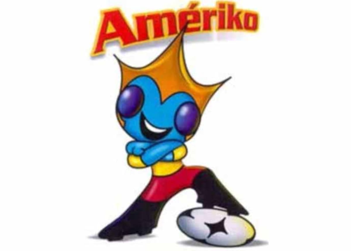 Amériko, un extraterrestre futbolista, fue la mascota de la Copa América de Colombia 2001, donde los anfitriones se quedaron con el título.