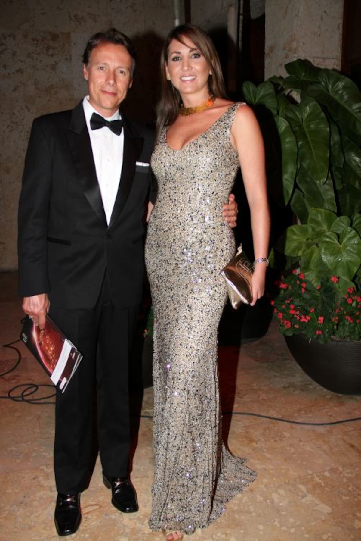 Jorge Pedraza y la ex Señorita Colombia, Lina Maria Gaviria.