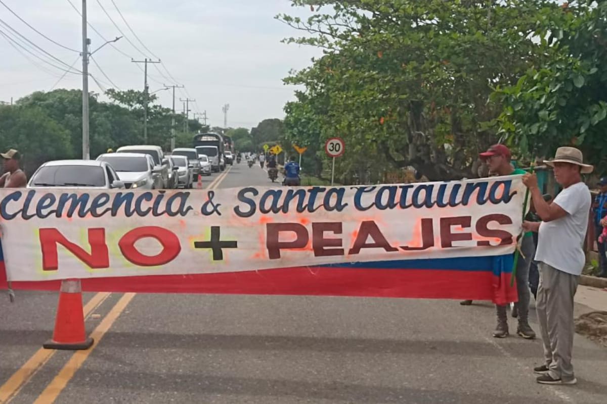“Aquí no hay progreso”: Clemencia protesta en contra del peaje Bayunca