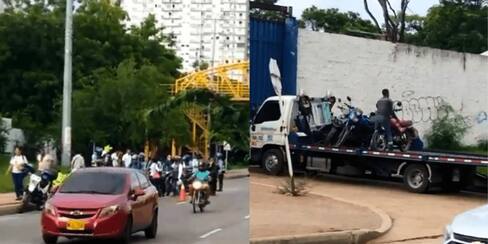 Video: grúa “exprés” guarda motos en Cartagena, esto responde el DATT