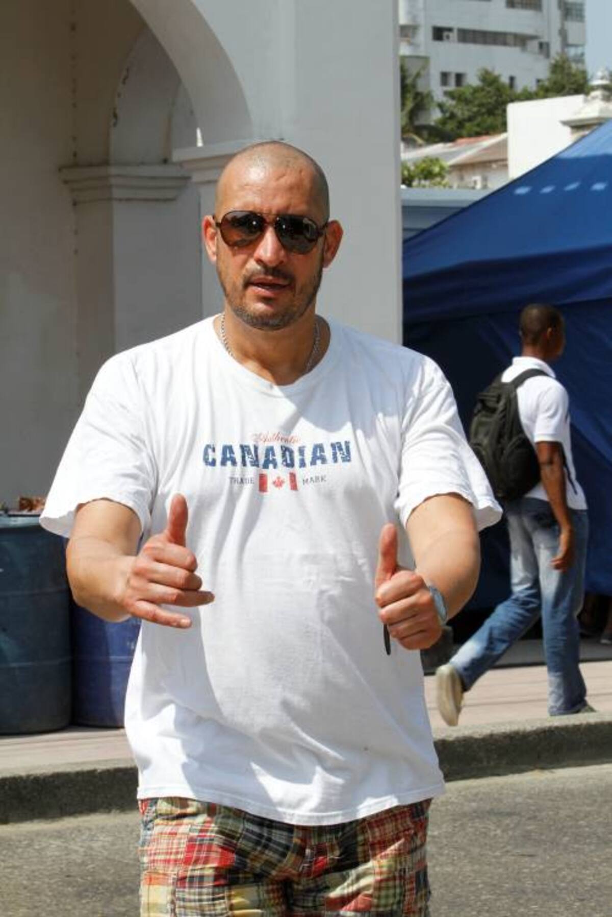 Fernando, el flaco Solórzano, luego de terminar de grabar saludó a nuestro lente. Julio Castaño- El Universal