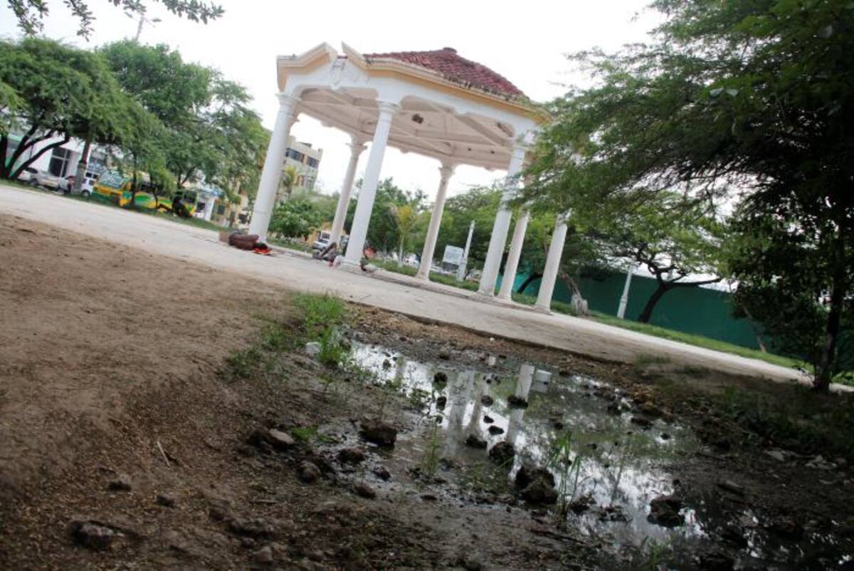 Hay agua estancada en algunas partes del parque. DANIELA BUELVAS - ELUNIVERSAL