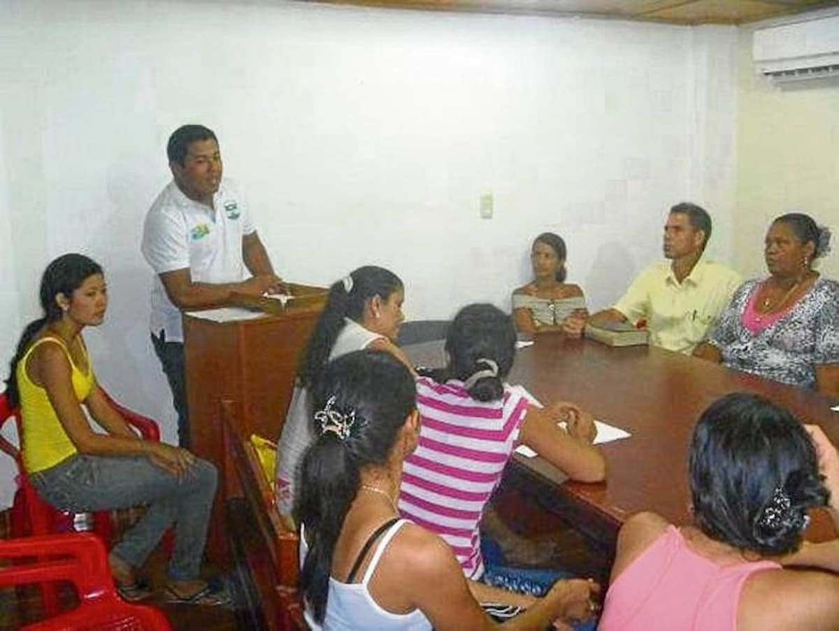 José Alfonso Montes, Coordinador de Salud Local de Buenavista, durante la presentación de su informe de gestión, en el recinto de la sala de juntas de la Alcaldía.