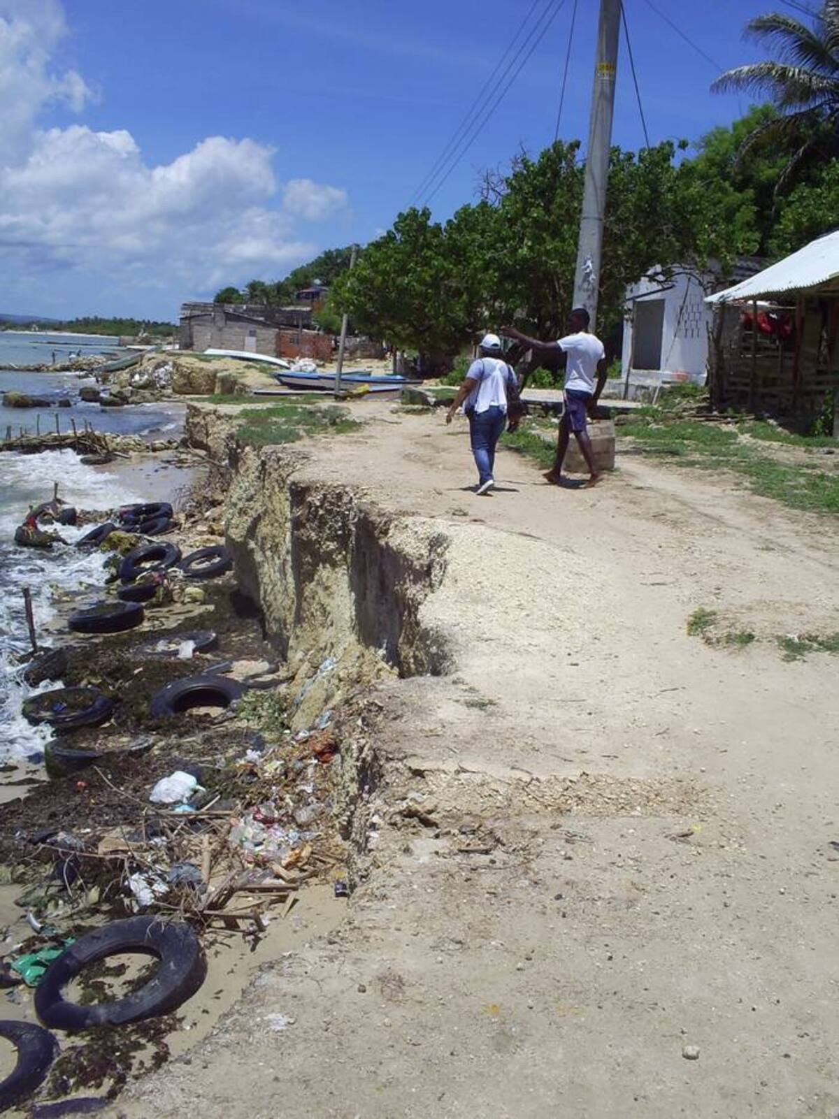 La erosión ha provocado la destrucción de 65 viviendas en Tierrabomba. CORTESÍA