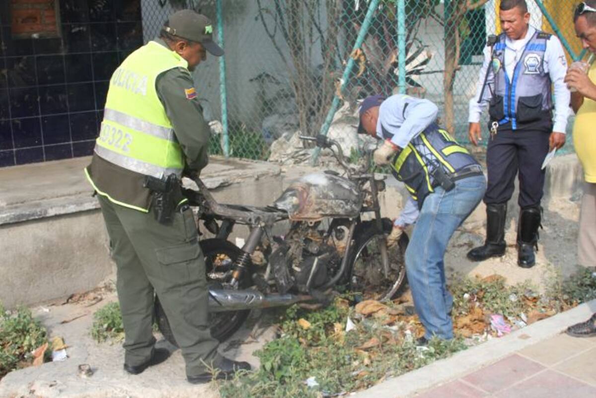 La motocicleta fue trasladada a los patios del Datt. Foto: Cristian Agámez